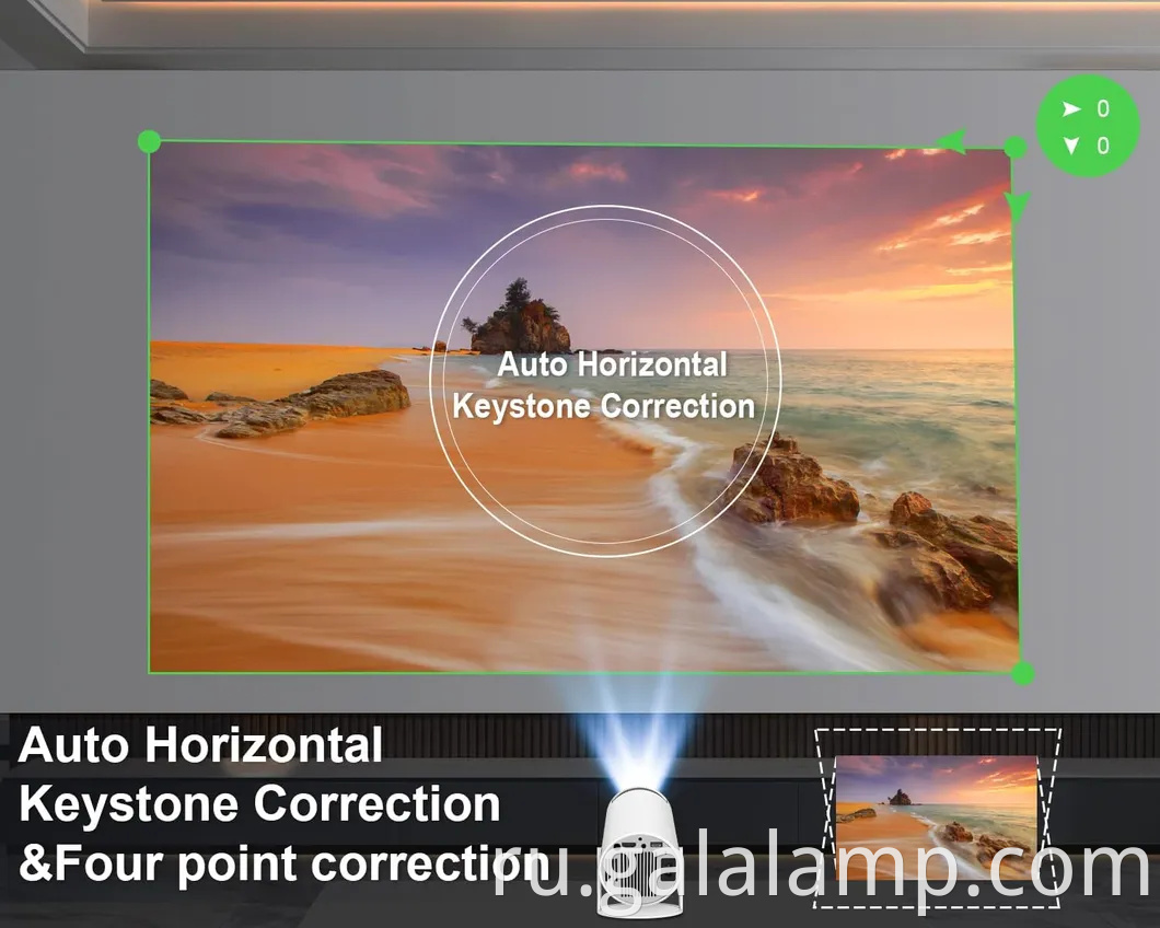 4K 1080p Поддержка Portable Wi -Fi6 Bluetooth 5.0 Android 12 Projector